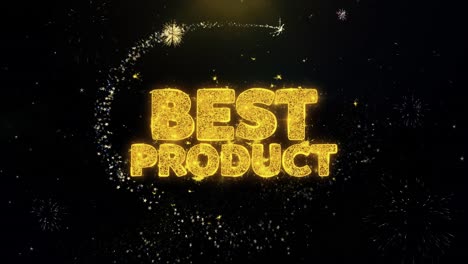 best product celebration graphic with fireworks