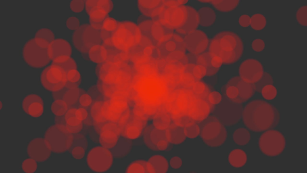 애니메이션 플라이 추상 빨간색 보케 및 입자 2