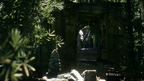 ruins of famous temple in cambodian angkor wat area