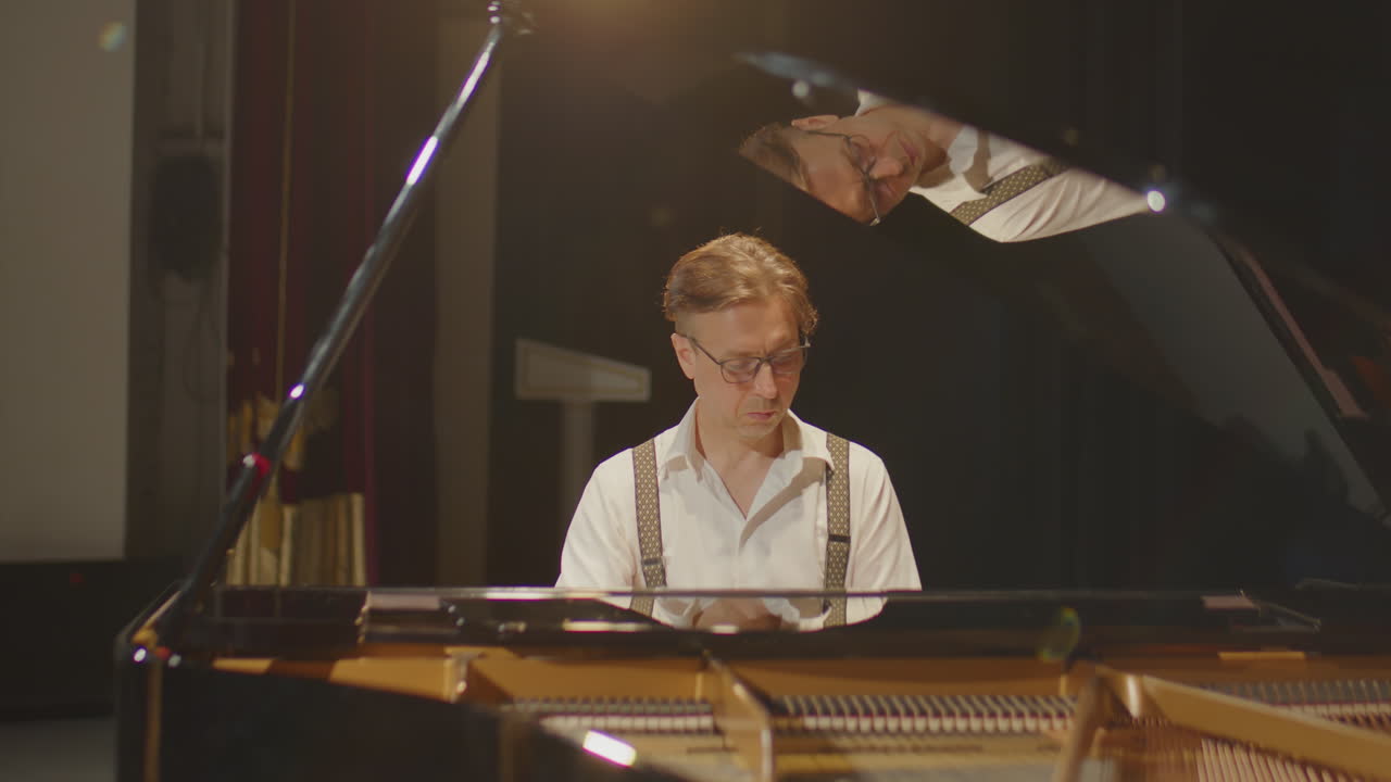 Piano Player Giving Classical Music Concert