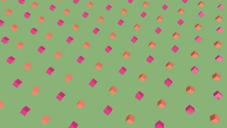 3D-pink-and-orange-squares-green-background