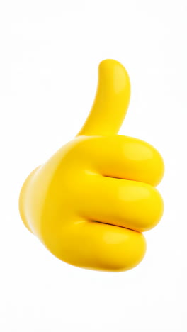 yellow thumbs up gesture icon