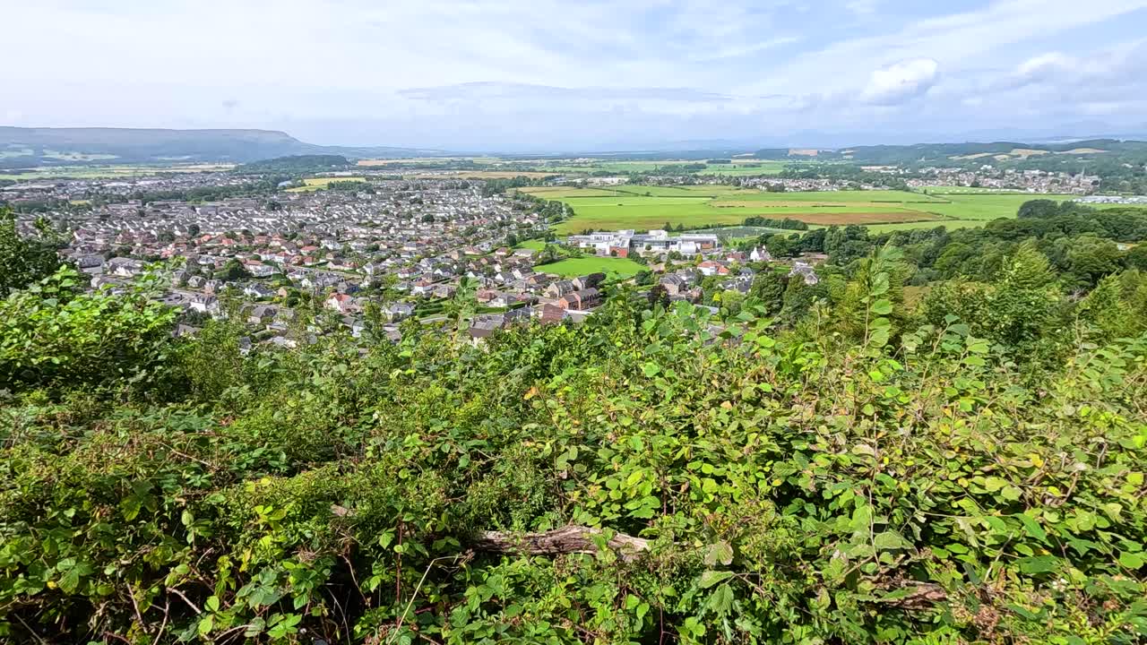 vista panorámica de stirling desde un punto alto