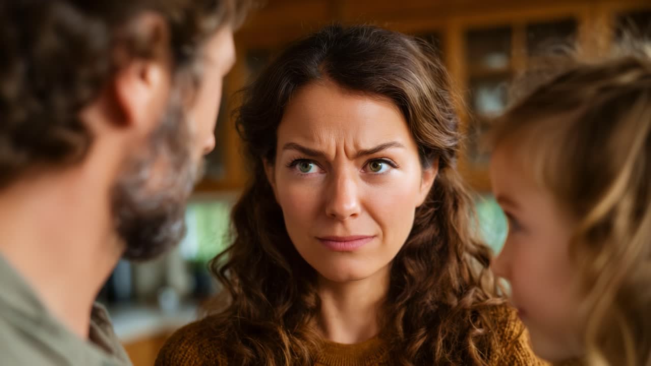 Un momento intenso di disaccordo tra amici in un ambiente domestico catturato in due fotogrammi distinti, che mostrano emozione e tensione nelle loro interazioni