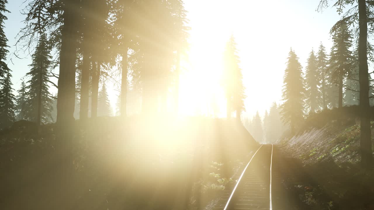 полет над железной дорогой