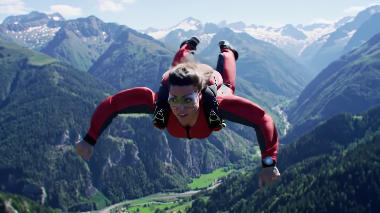 Skydiving in the Alps