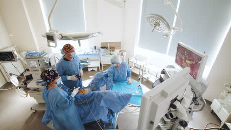 surgical procedure in operating room