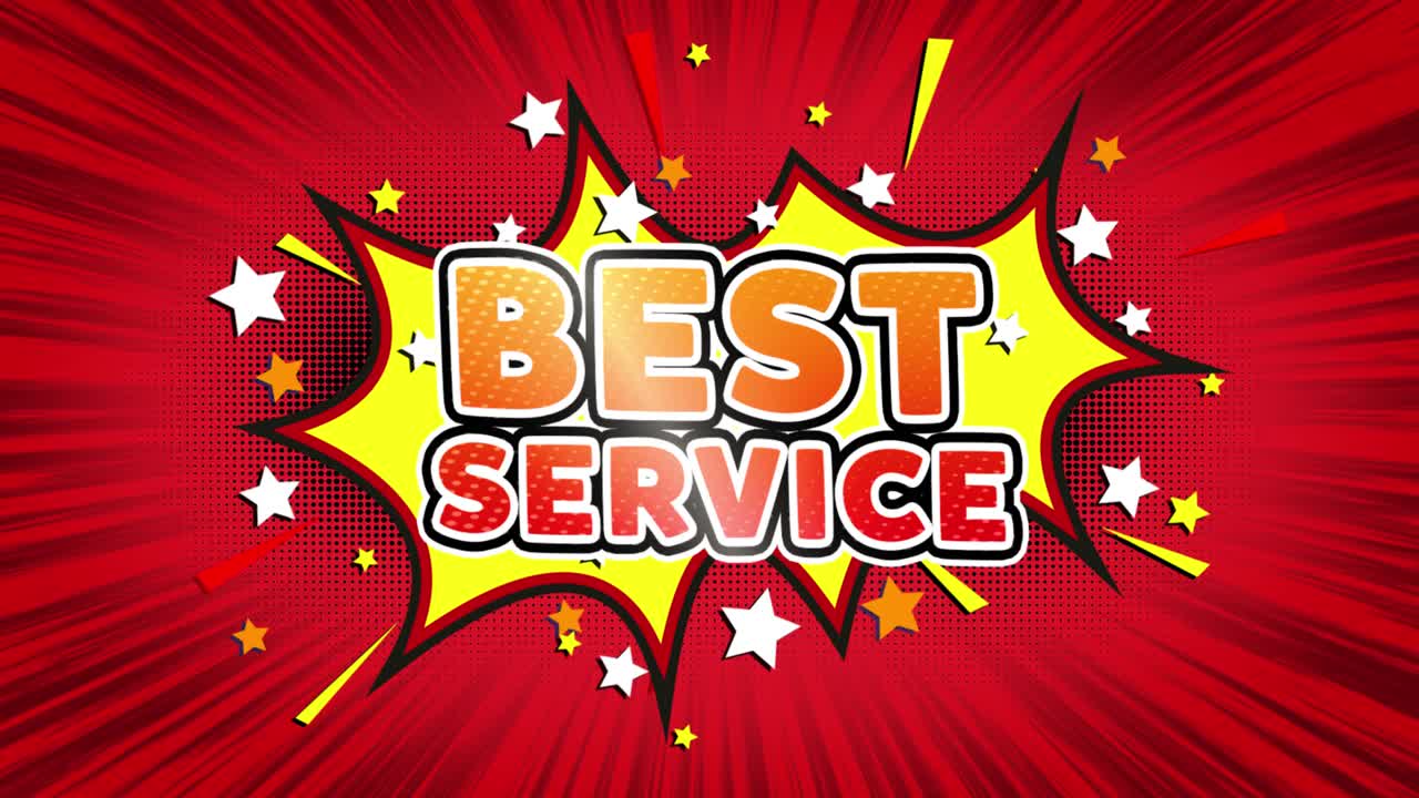 Best Service Comic Book Style Illustration