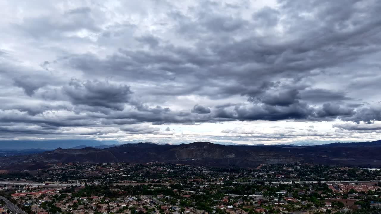 Stormy Clouds swirling in a time lapse