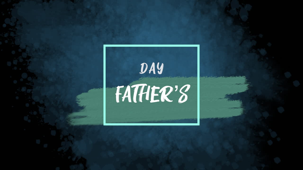 녹색 패션 및 브러시 배경에 대한 애니메이션 소개 텍스트 아버지의 날