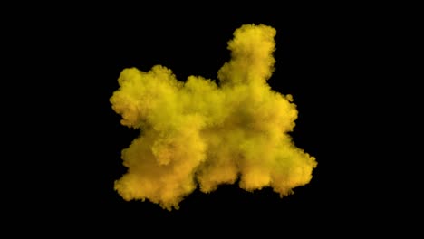 colored smoke puff / dust puff.