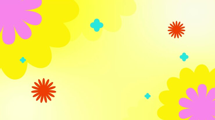 Cute flower star shape and gradient background