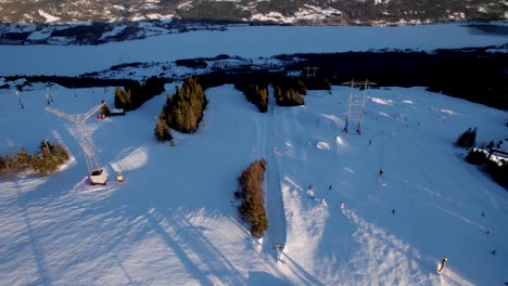 skiers in the famous norwegian winter resort of norefjell