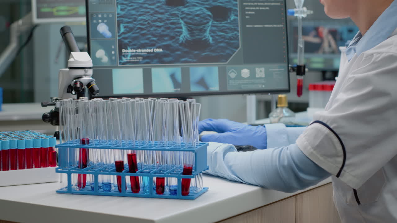 Scientists working in lab