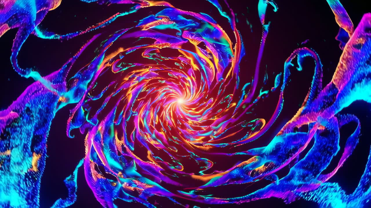 Abstract Colorful Glowing Spiral
