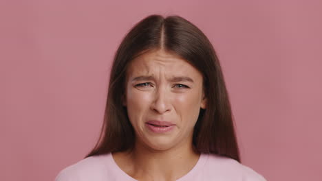 woman expressing disgust