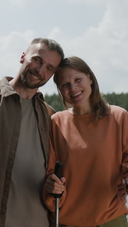 portrait of a happy couple outdoors