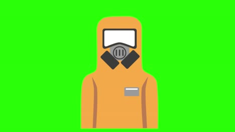 pantalla verde, avatar, traje de protección