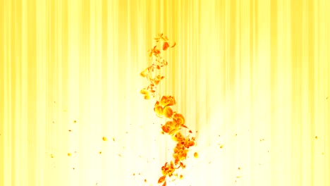 vortex from yellow leaves. spiral shiny particle of seasonal leaves. dancing leaf. colorful nature tunnel loop animation.