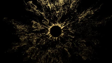 4k cgi paint powder simulation.