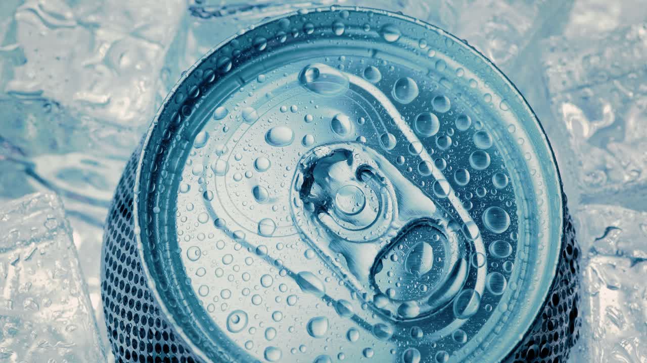 Aluminum Soda Tin Can Lid Cover of soft drink on ice goes around the circle.