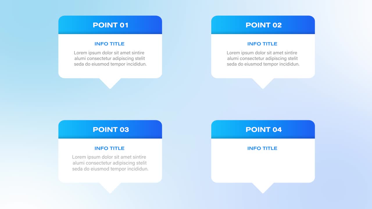 Infographic with four steps or points