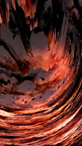 abstract firey mountain landscape