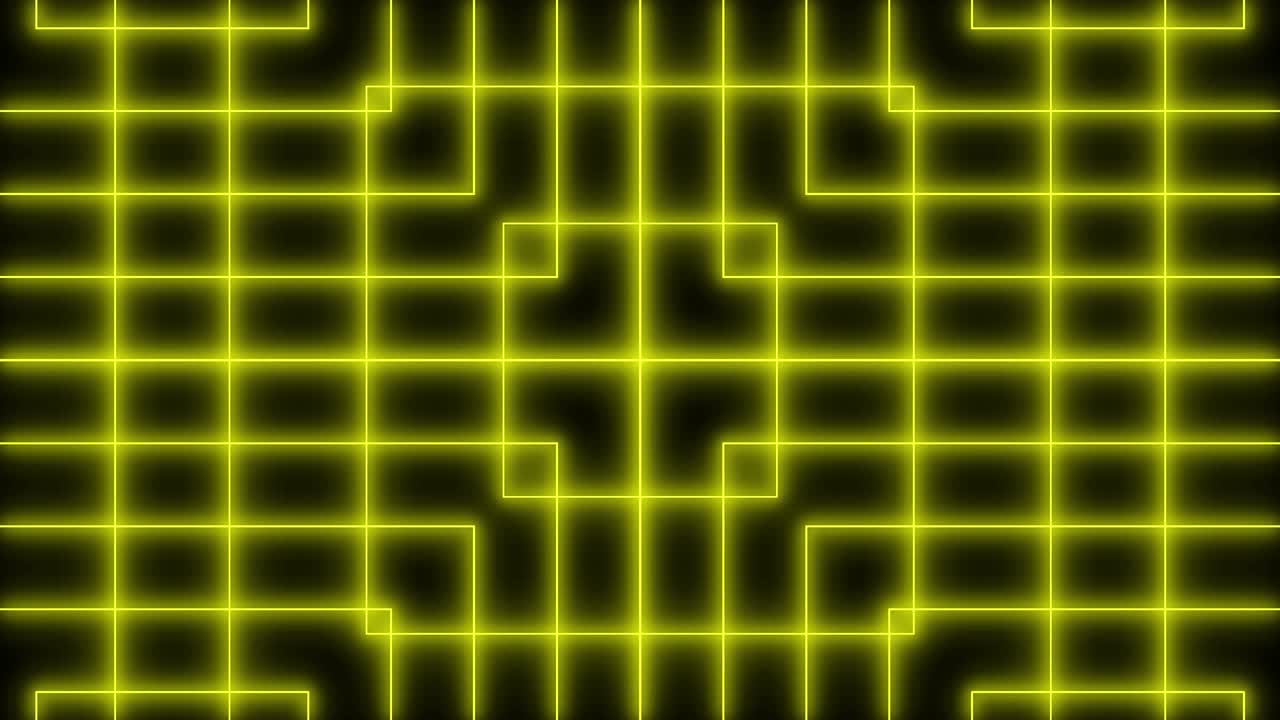 patrón geométrico animación en color de fondo negro