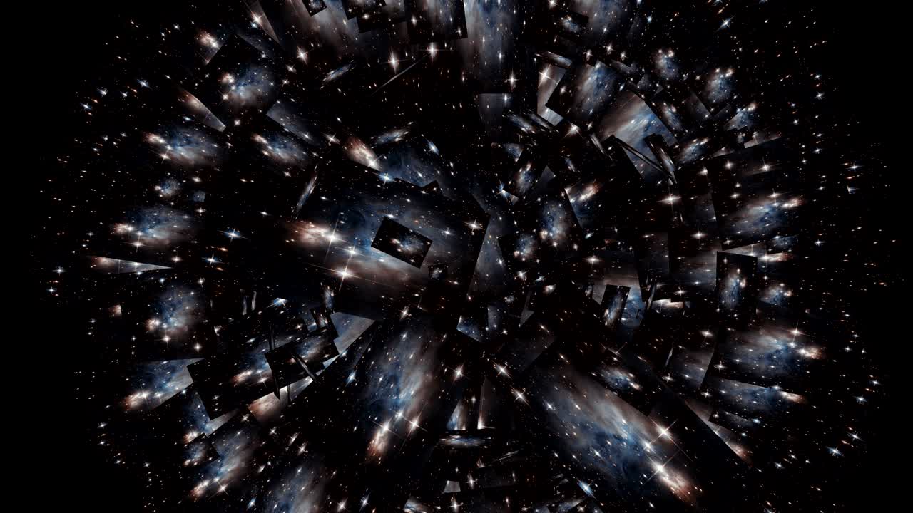 Digital Animation of a kaleidoscopic Space Scene - Elements of this Video by NASA