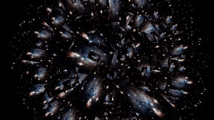 Digital Animation of a kaleidoscopic Space Scene - Elements of this Video by NASA