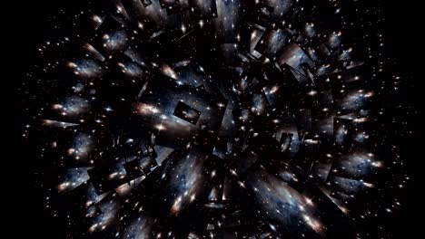 digital animation of a kaleidoscopic space scene - elements of this video by nasa