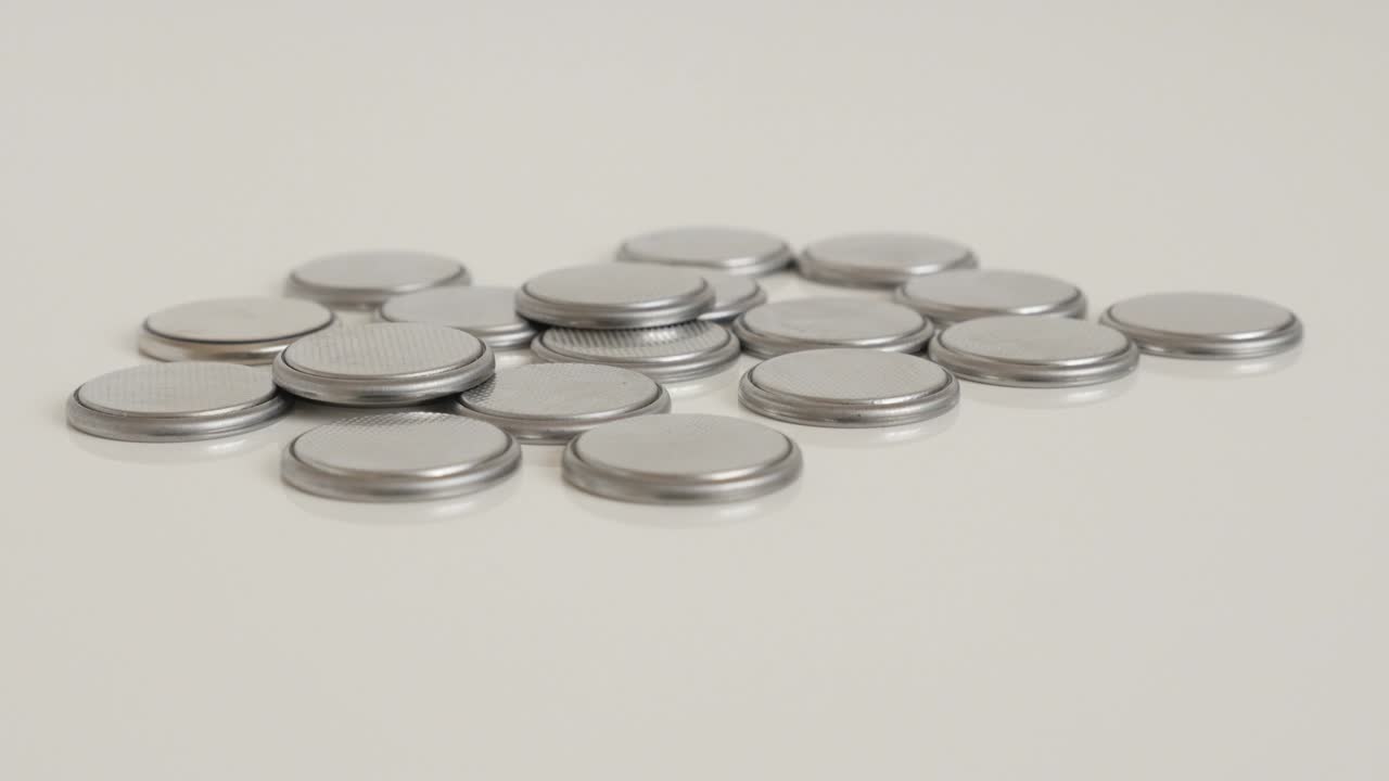 셀 배터리 어리에 느린 기울기 클로즈업 4k 비디오