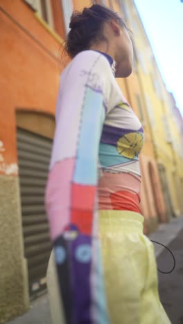 colorful urban fashion portrait