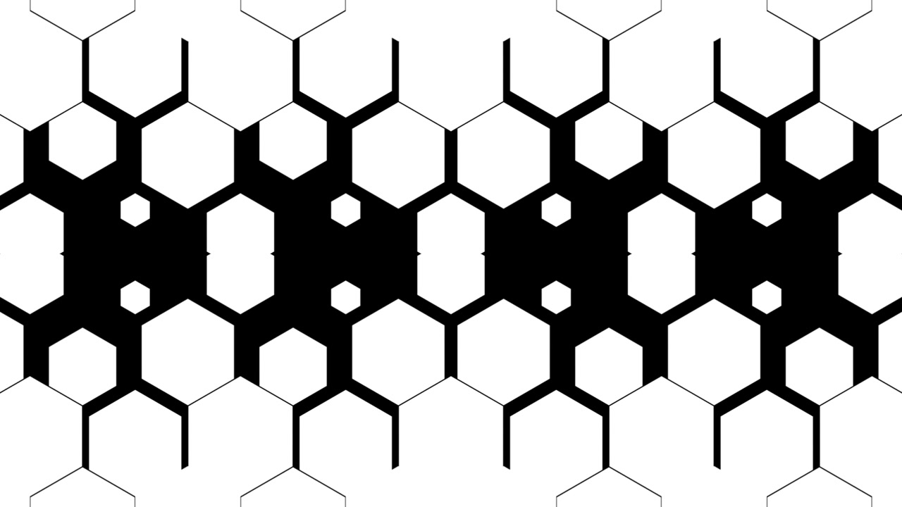 Abstract Geometric Hexagon Pattern Animation Transition