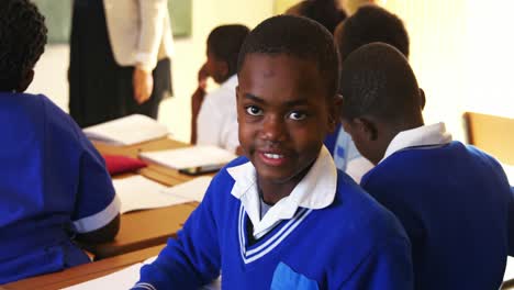 schoolchildren in a lesson at a township school 4k