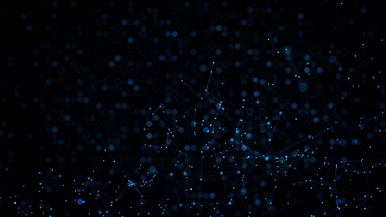4k 3d plexus particle glow connection lines and dots business concept medical science internet music