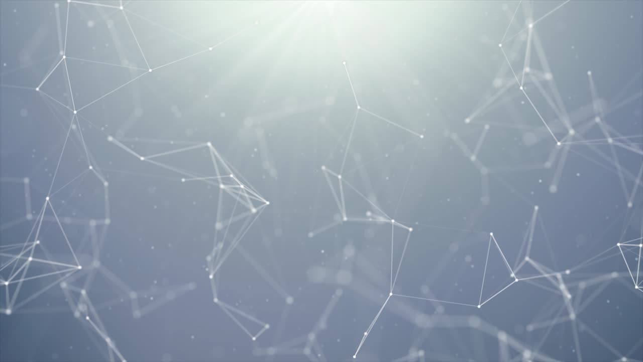 Looped futuristic technology molecular abstract plexus network