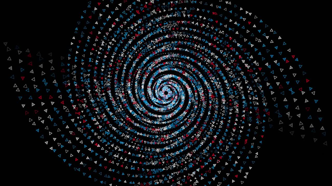 patrón espiral abstracto con triángulos