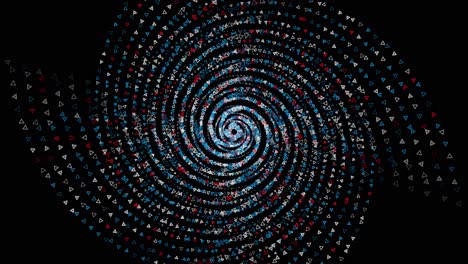 patrón espiral abstracto con triángulos