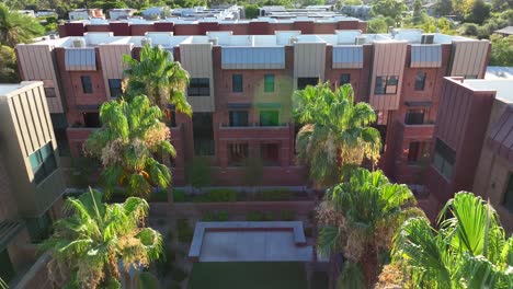 Palm-trees-in-courtyard-area-of-apartment-complex