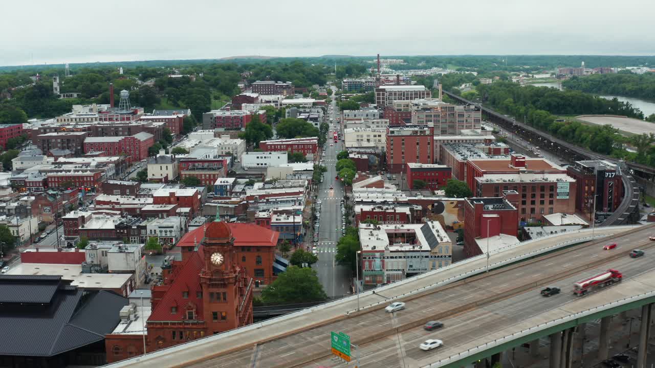 Paesaggio urbano aereo a Richmond, Virginia, USA