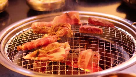 meat grilling on barbecue at melbourne event