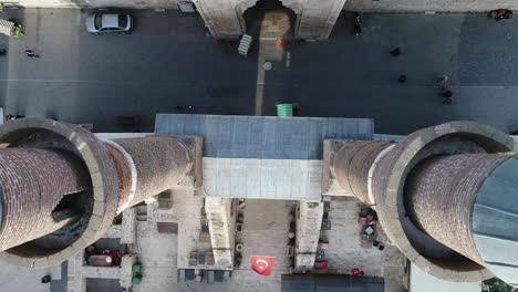 minaret and people top view