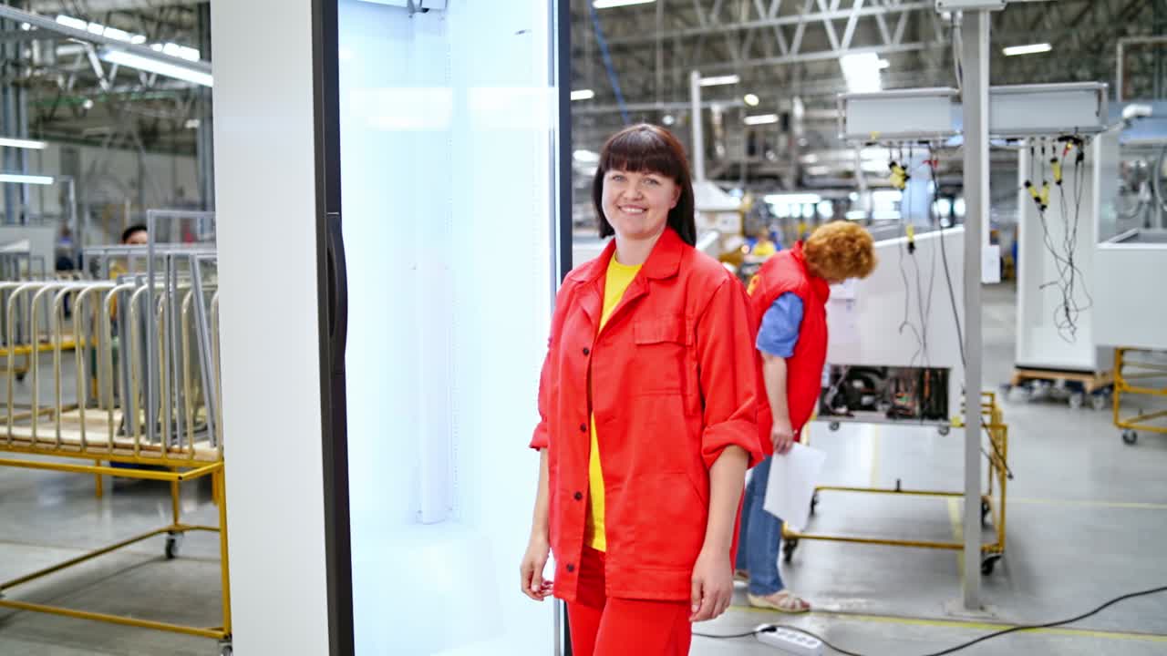 Industry factory and production indoor. Workers working in factory manufacturing