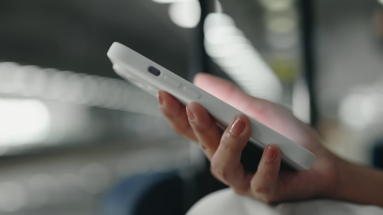 Close-up of a hand holding a smartphone