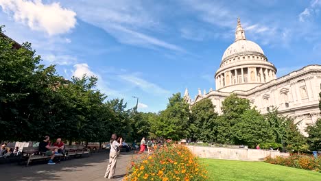 people walking near st. paul's cathedral