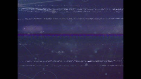 animación de la pantalla con glitch y conexiones en fondo marino