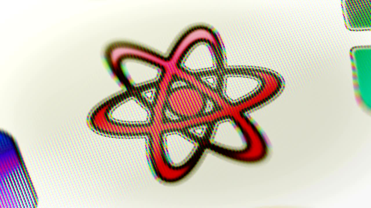 화면에 있는 아이콘: 루핑 원자