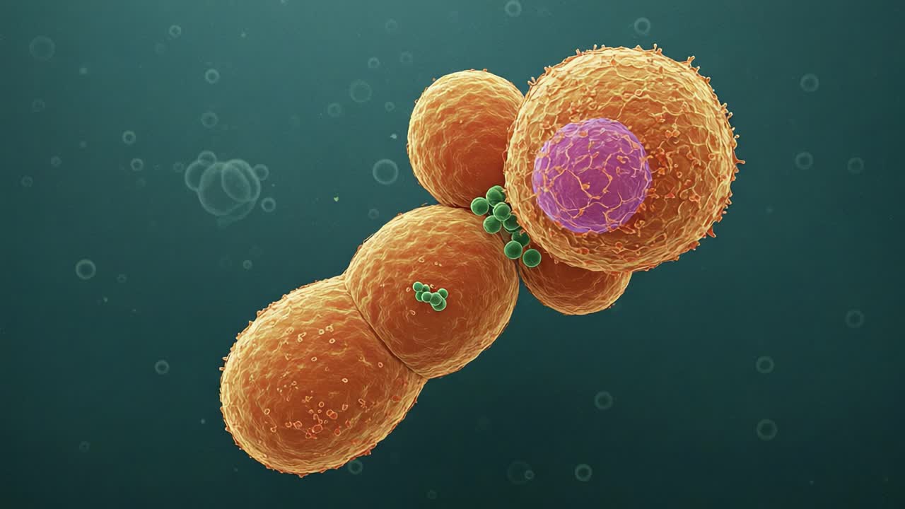 Microscopic Visualization of Cell Structures: The Transformation of Biological Cells Captured in Two Distinct Frames