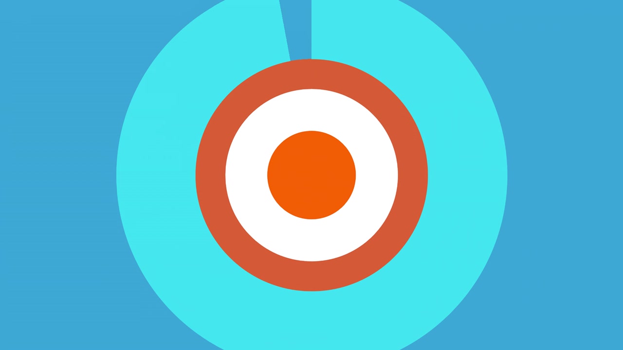 4K Cirkelradius Radarstil Flad Overgang 3 (med alfakanal)